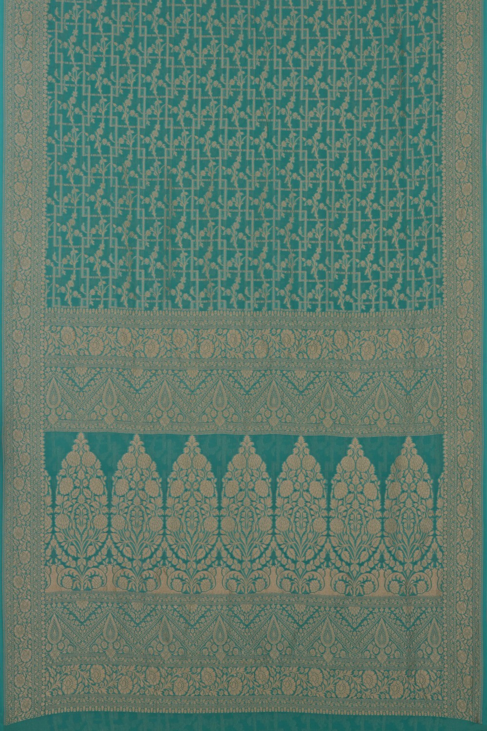 Image of Banarasi Georgette Sea Blue Saree